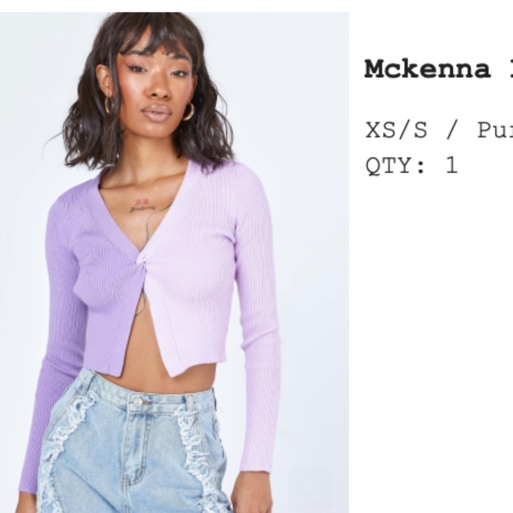 Princess Polly Purple Sweater (XS/S)